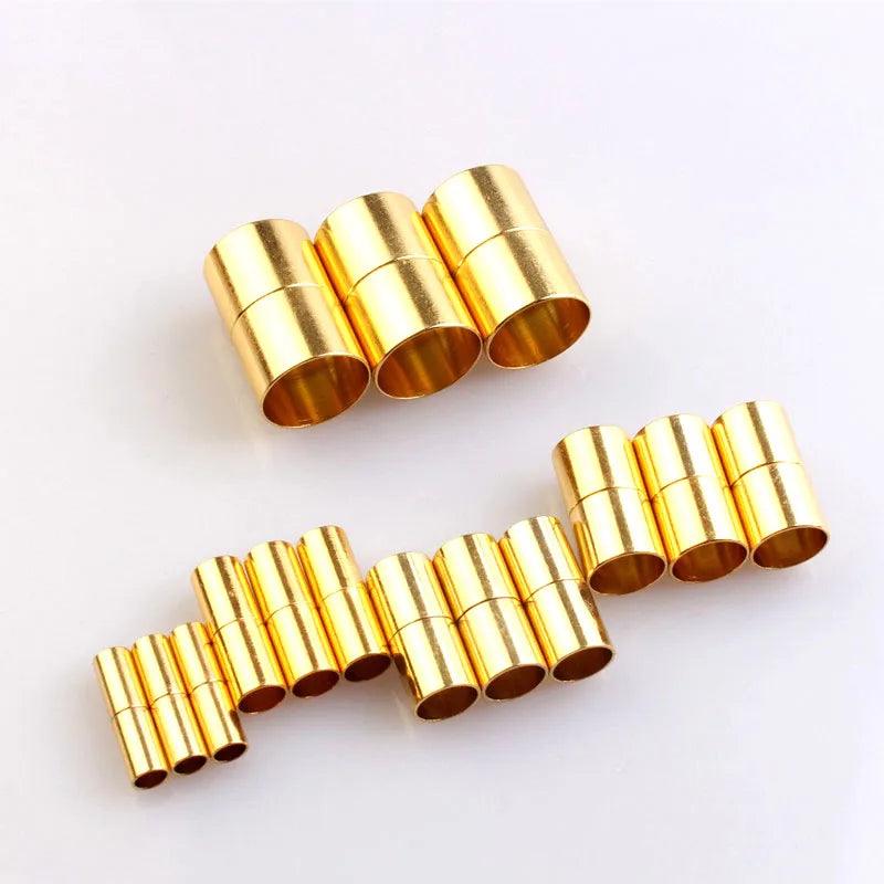 5Sets Magnetic Clasps 3 4 6 7 8 10 12 14 15mm Leather Cord Bracelet Necklace Connector End Cap For DIY Jewelry Making Accessory