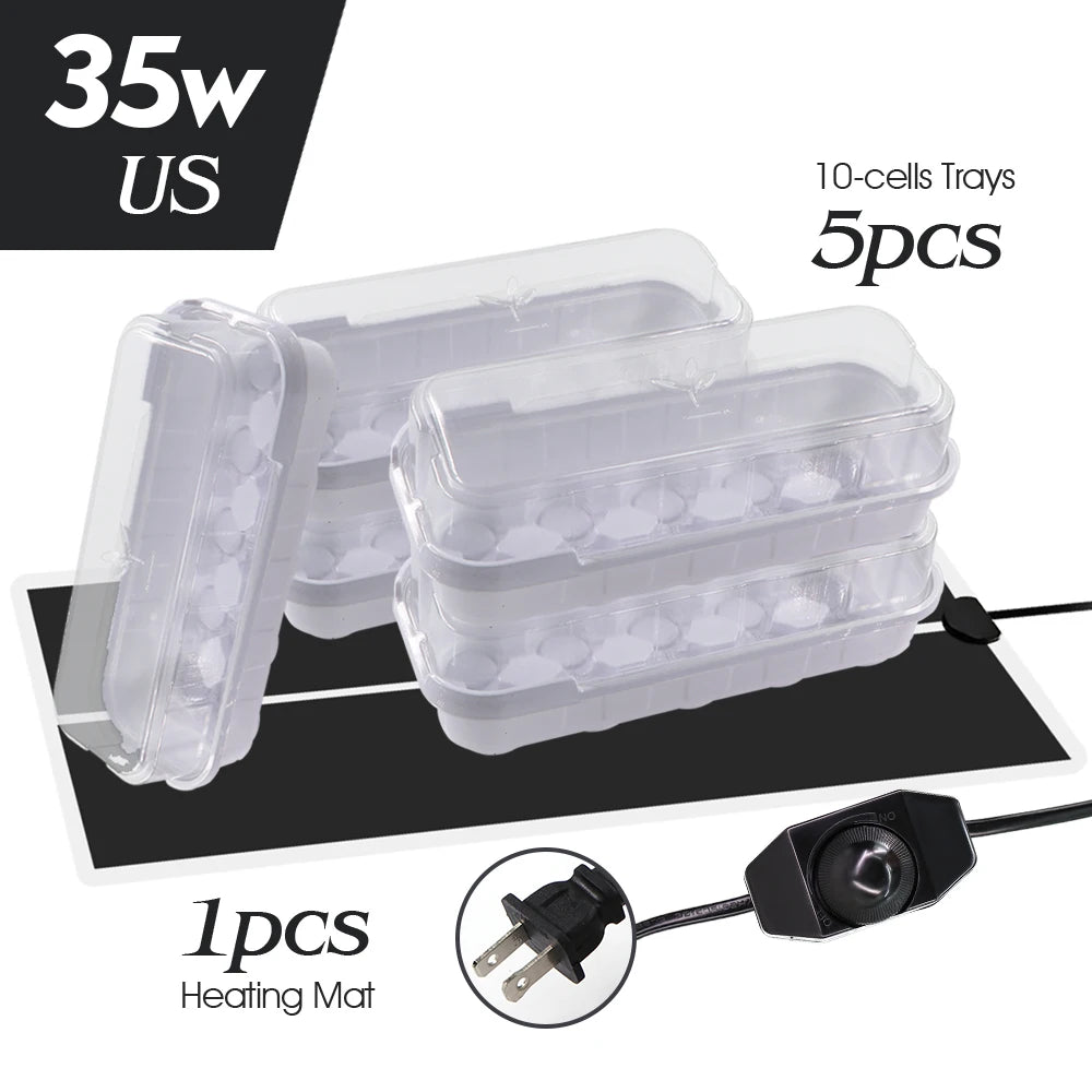 14/35W Plant Heating Pad Warmer Heat Mat  Nursery Seedling Trays Greenhouse Germination Box US/EU/UK/AU Plug Temperature Control