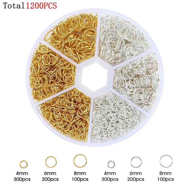 Alloy Accessories Jewelry Findings Set Earring Making Kit Lobster Clasp Open Jump Rings Repair Tools DIY Jewelry Making Supplies