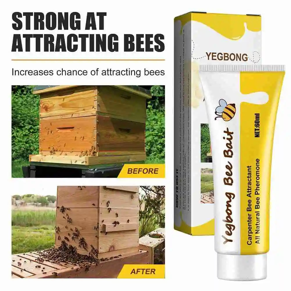 60ML Bee Bait Bee Swarm Commander Lure Bait Bee Cage Trap Kit Beekeeper Tools Beekeeping Swarm Lure Bee Attractant Bait