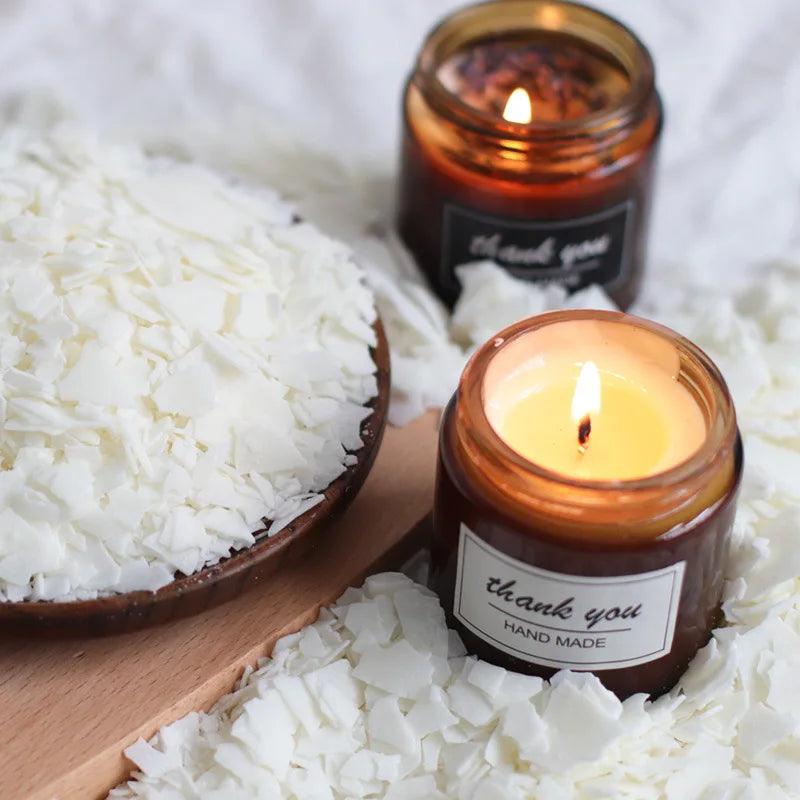 1KG Natural Soy Wax Candle Raw Handmade Wax Candle Making Supplies 100% Additive Free DIY Candle Making Supplies - Winord