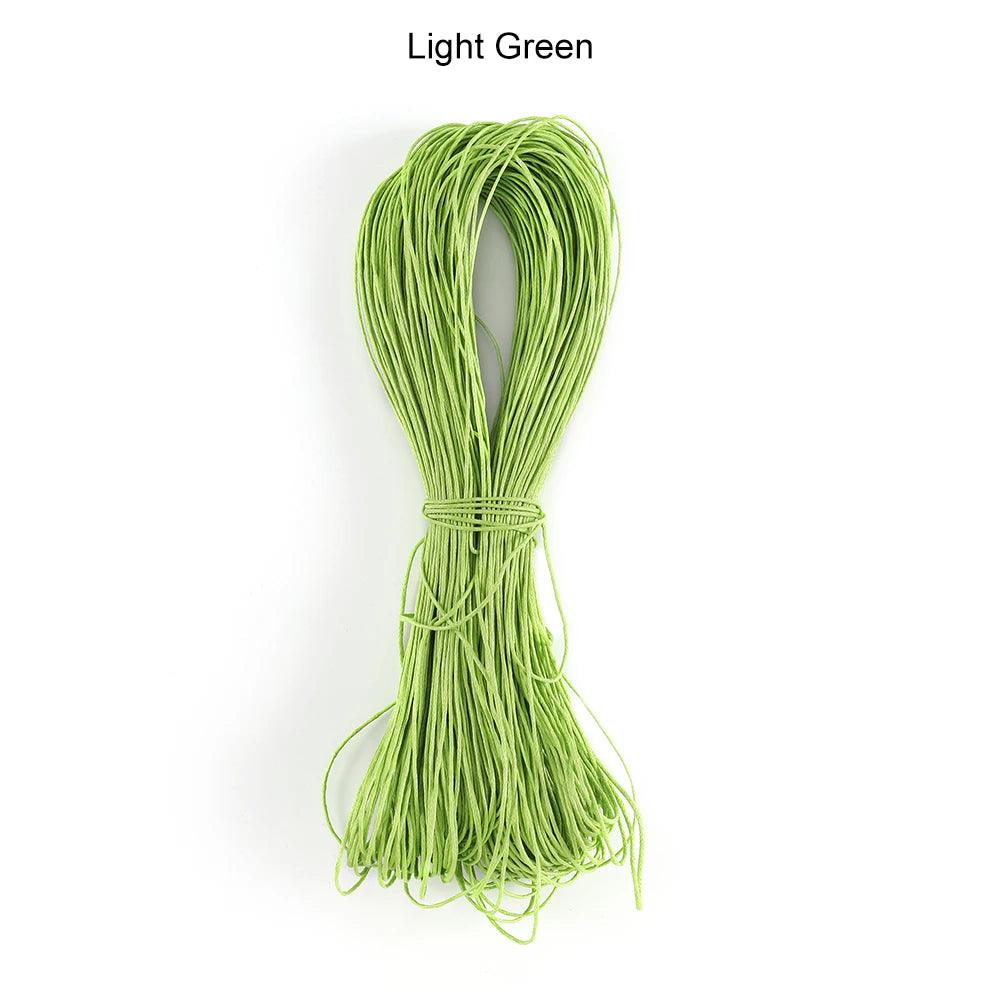 65m/Lot Waxed Cotton String Beading Cord Rope 1mm For Bracelet And Necklace Jewelry Making Weaving Supplies Accessories