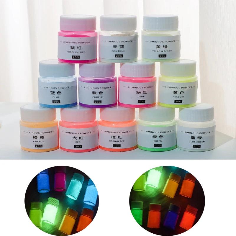 20g Candle Luminous Powder DIY Handmade Material Long-lasting Fluorescent Pigment Creative Crystal Wax Making Supplies - Winord