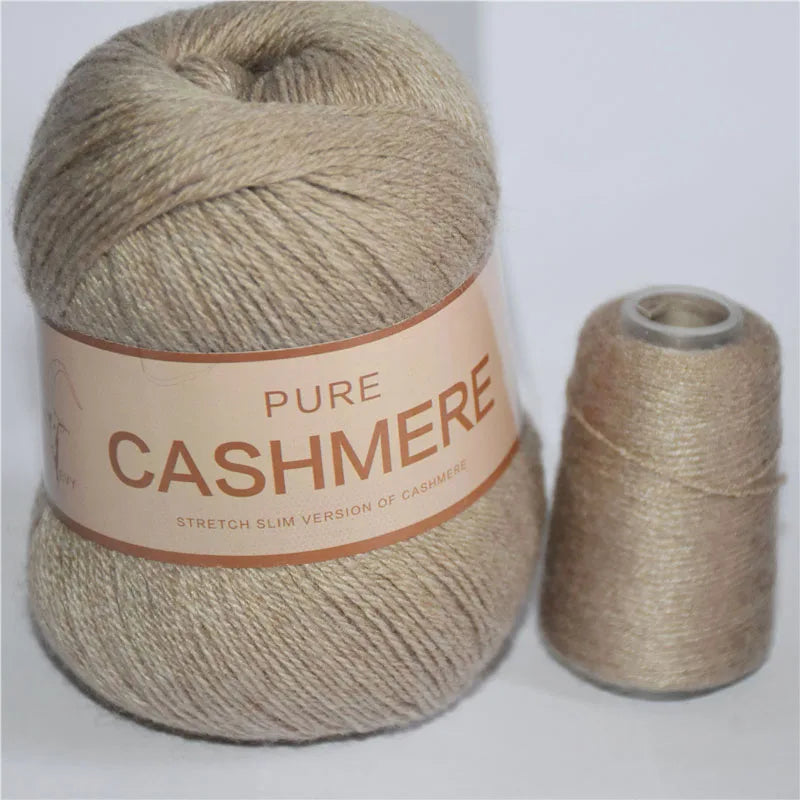 Pure Mongolian Cashmere Yarn for Crocheting 3-Ply Worsted Warm Soft Weaving Fuzzy Knitting Thread Pack of 5