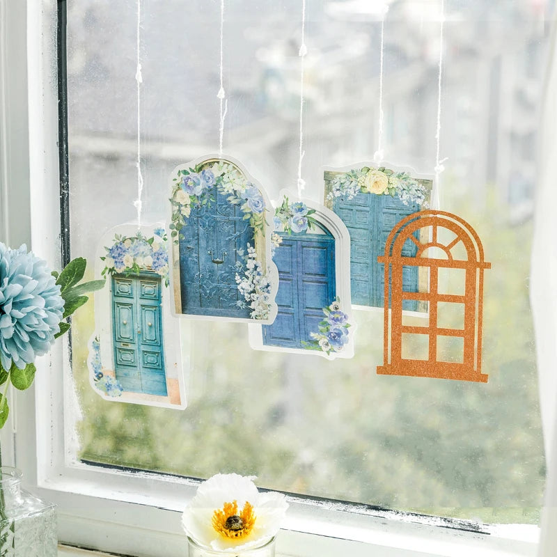 15 pcs Hollow out Window Collage Card Romantic Decorative Window and Door Manual Account DIY hand made Scrapbooking Material