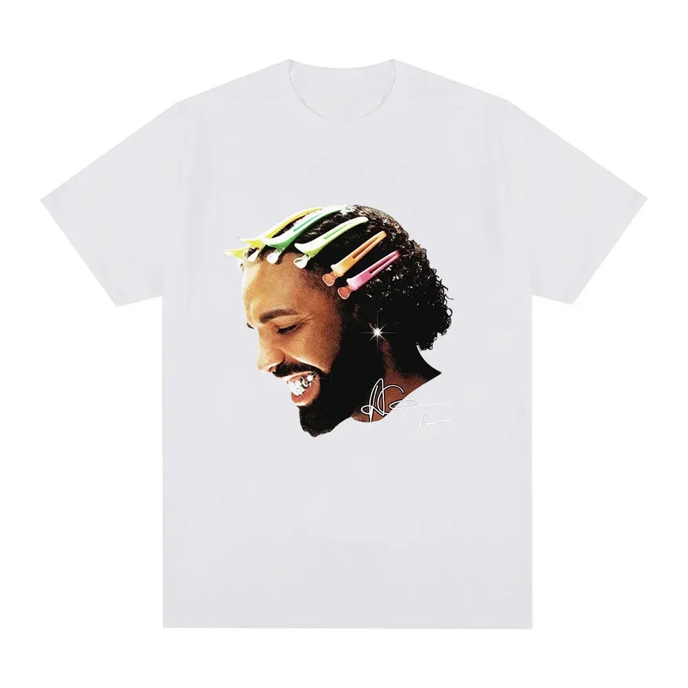 Rapper Drake Dog Pattern Women's Hip Hop Fashion T-Shirt Casual Plus Size Streetwear