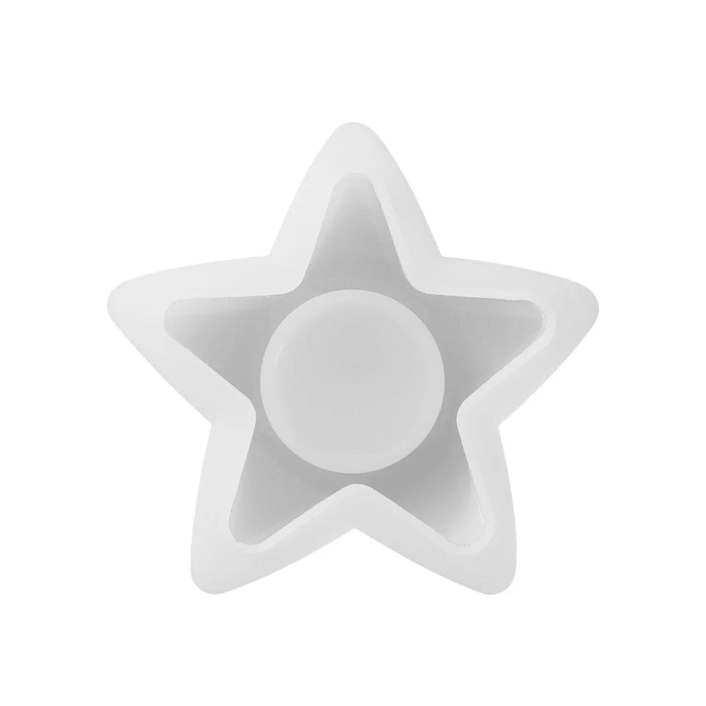 DIY Crystal Epoxy Resin Mold Love Moon Five pointed Star Candlestick Candle Mirror Surface Silicone Mold