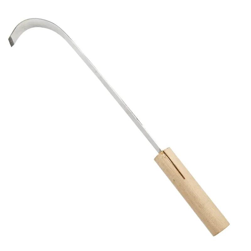 Stainless Steel Ceramic Trimming Tool Curved Skip Knife Sharp Blade DIY  Rough Wooden Handle Texture Carving Pottery Clay Tools