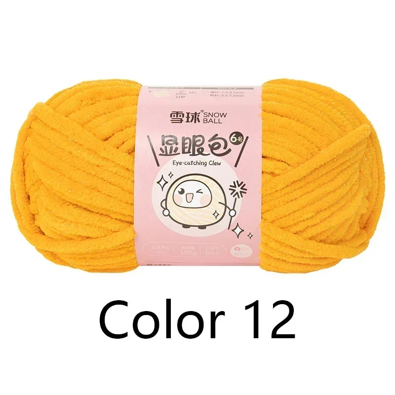 Super Thick Polyester Yarn 100g For Knitting Scarf DIY Craft
