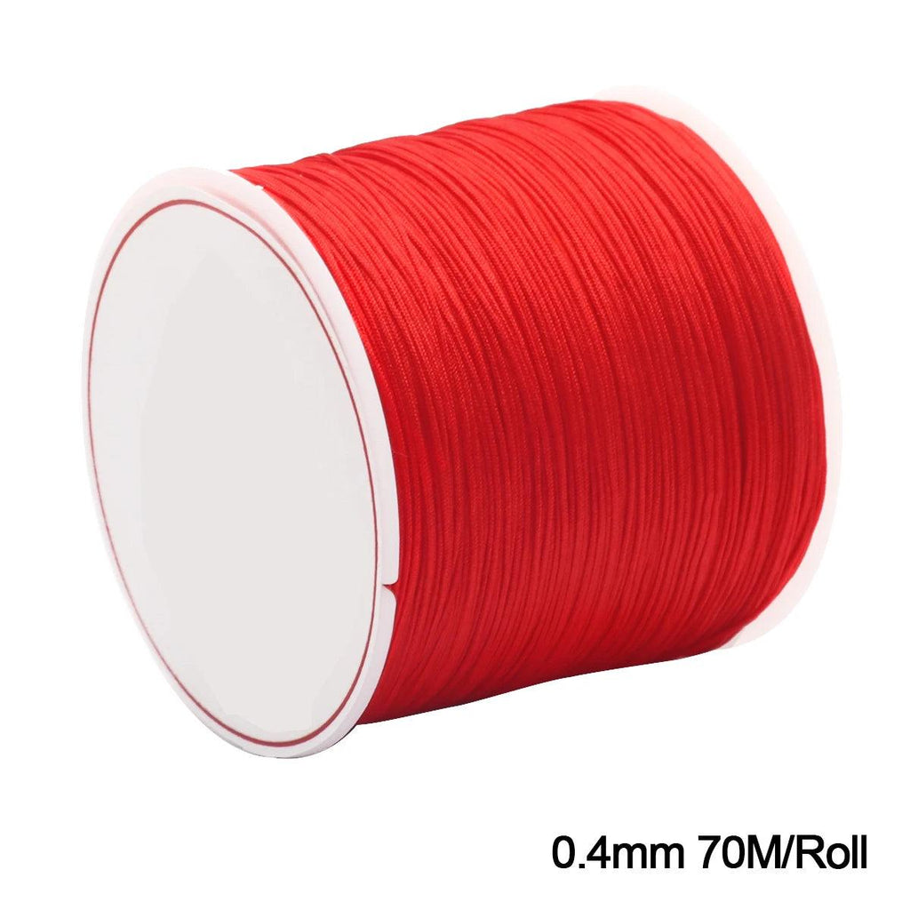 Red Nylon Cord Beading Thread Chinese Knot Macrame Cord Bracelet Braided Rope String For Jewelry Making DIY Craft Tassel Necklac