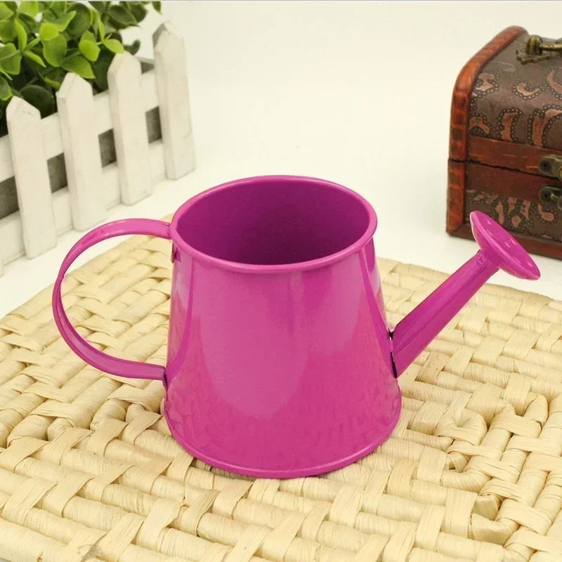 Flower Pot Mini Watering Kettle Tin Flowers Home Decoration Small Bucket Flower Arrangement Succulent Planting Potted Plants