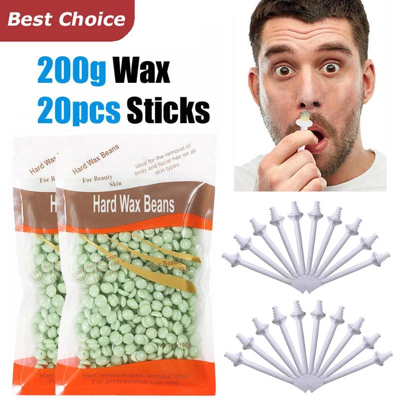 Nose Wax Sticks Nose Wax Applicators for Painless Nose Hair Removal Remover Tools Wax Kit Accessories Beeswax Safe