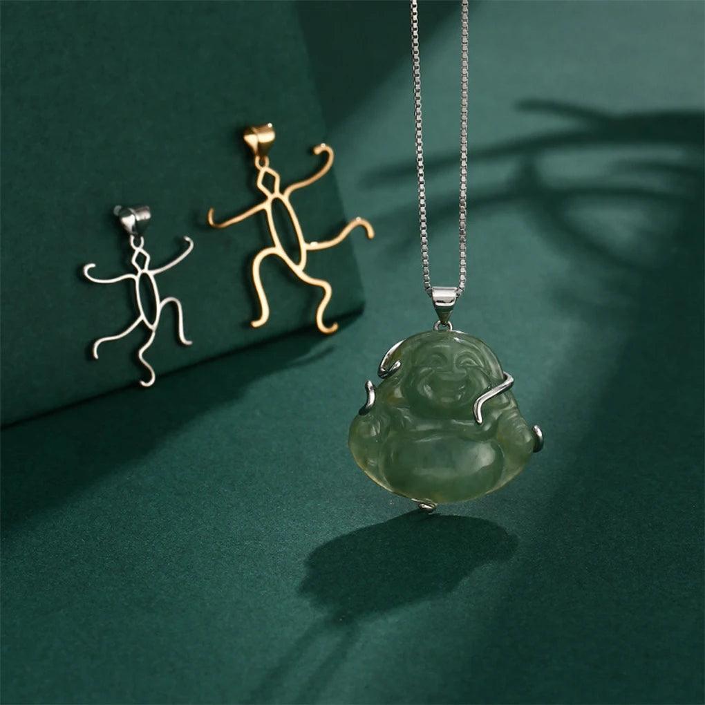 Adjustable Pendant Blank Base Beeswax Pendants Empty Support Necklace Bracket Men Women Earrings Supplies M/White-gold