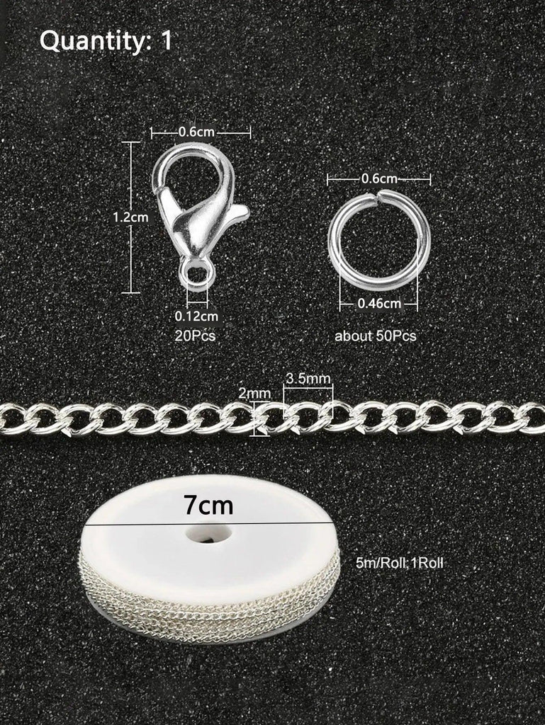 5M Chains Jewelry Making Supplies, Cable Link Chains For Making Jewelry Necklace Earring Bracelet Findings DIY Craft Kit