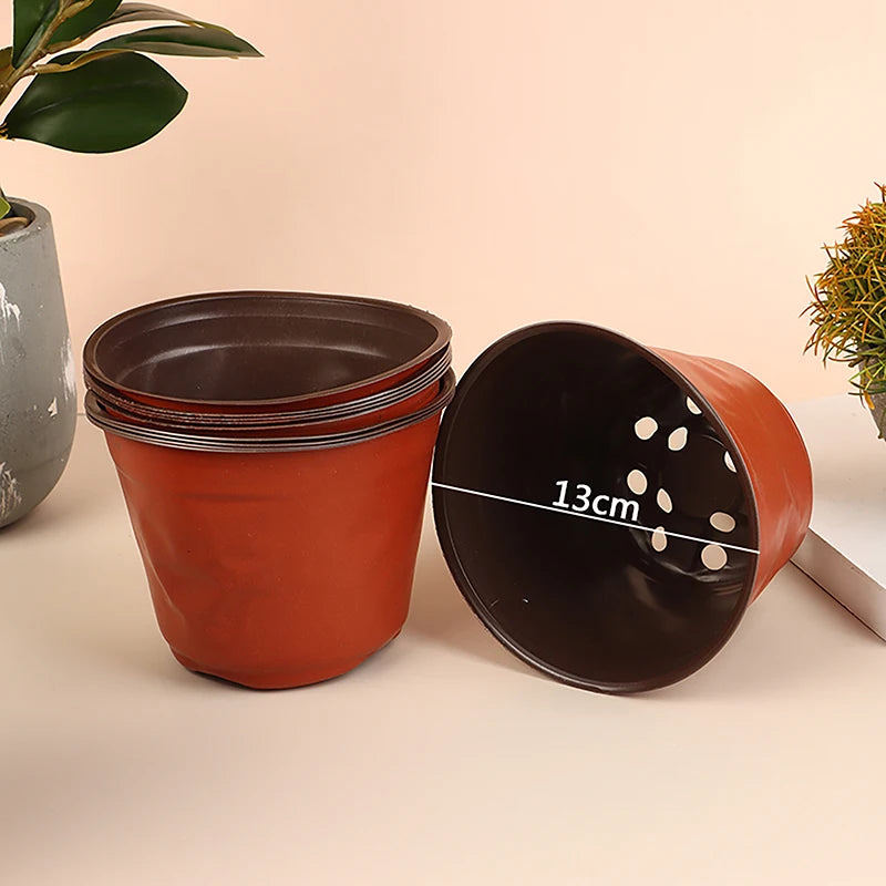 10Pcs Plastic Plant Pots Flowerpot Cultivation For Succulent Plant Small Flowerpot Simple Planting Seedling Pot