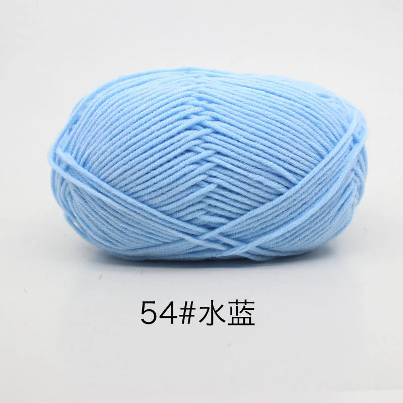 4ply Milk Cotton Knitting Yarn Set for Crochet Crafts and DIY Projects