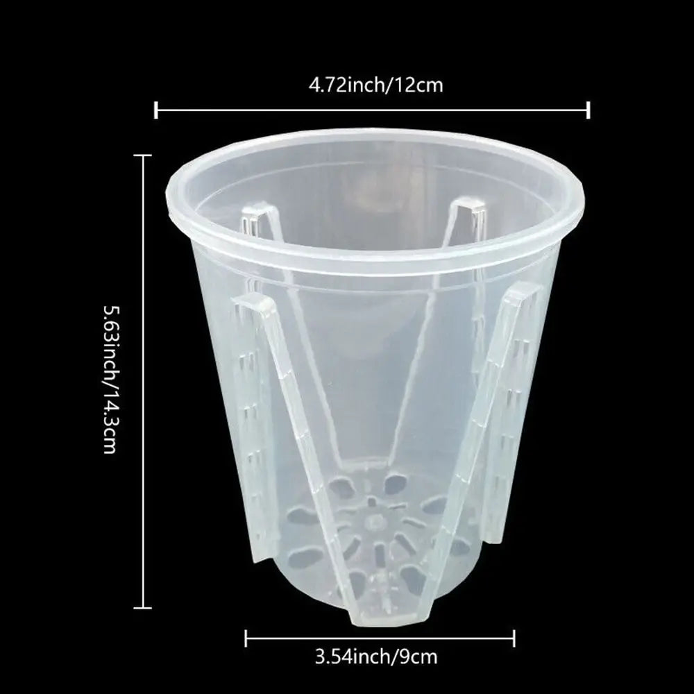 Clear Plastic Orchid Pots With Holes Transparent Flower Pot Succulents Plant