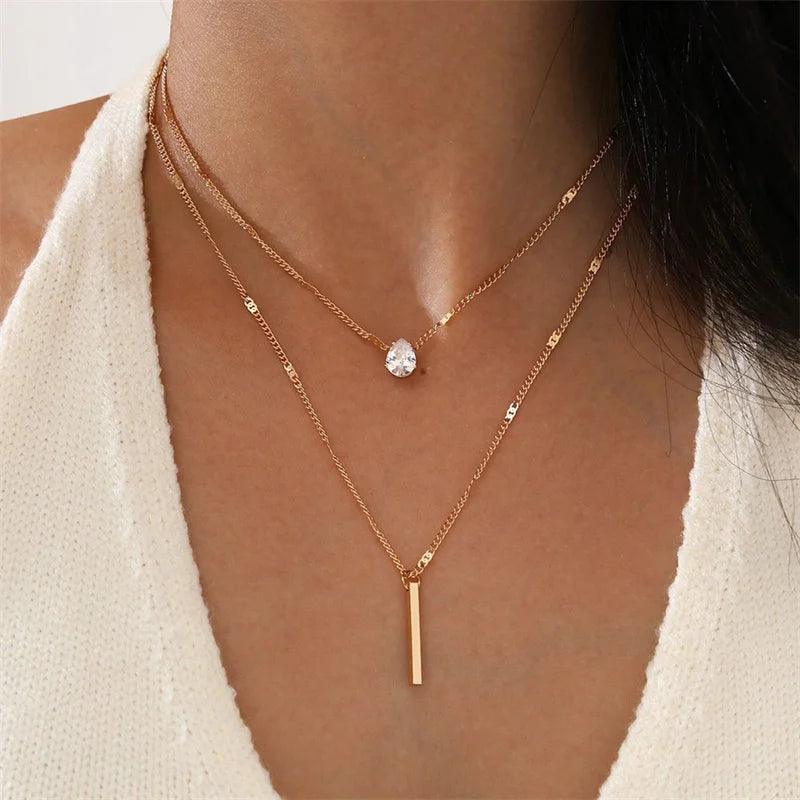 New Wine Red Cherry Gold Colour Pendant Necklace For Women Personality Fashion Necklace Wedding Jewelry Birthday Gifts