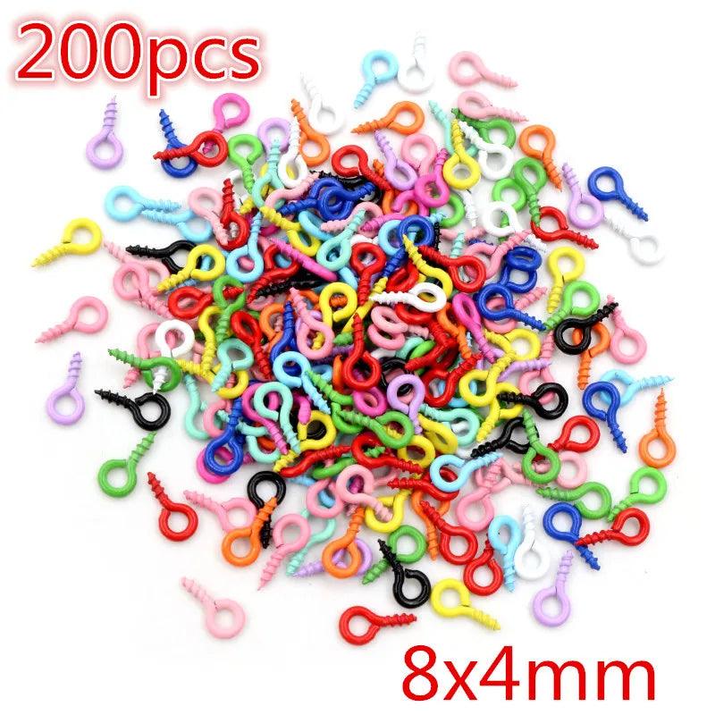 Colorful Mixed Alloy Split Jump Rings Lobster Clasp Eyelets Screw Pins Keychain DIY Jewelry Making Accessories Supplies