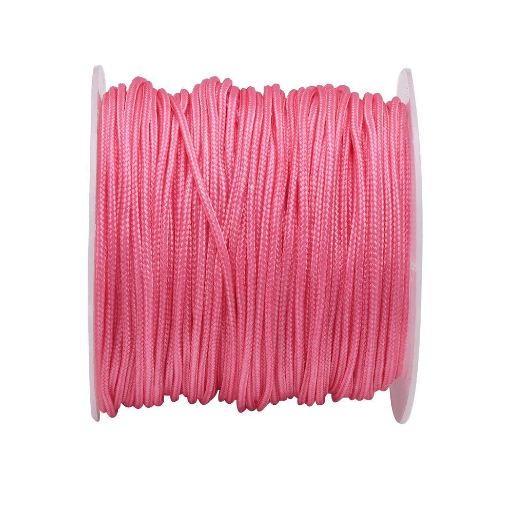 22 Yard 1.0mm Nylon Bead String Bracelet String Chinese Knot Braided Cord Kumihimo Macrame Thread For Keychain Jewelry Making