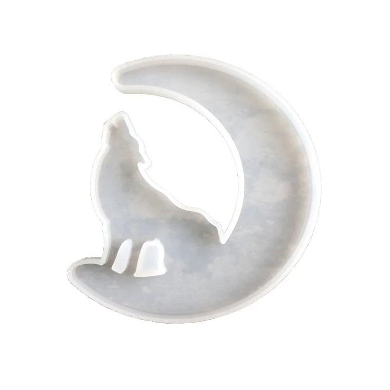 DIY Smiley Moon Resin Mold Mirror Moon Fawn Cat Crystal Epoxy Mold Angel Moon Silicone Mold For Resin