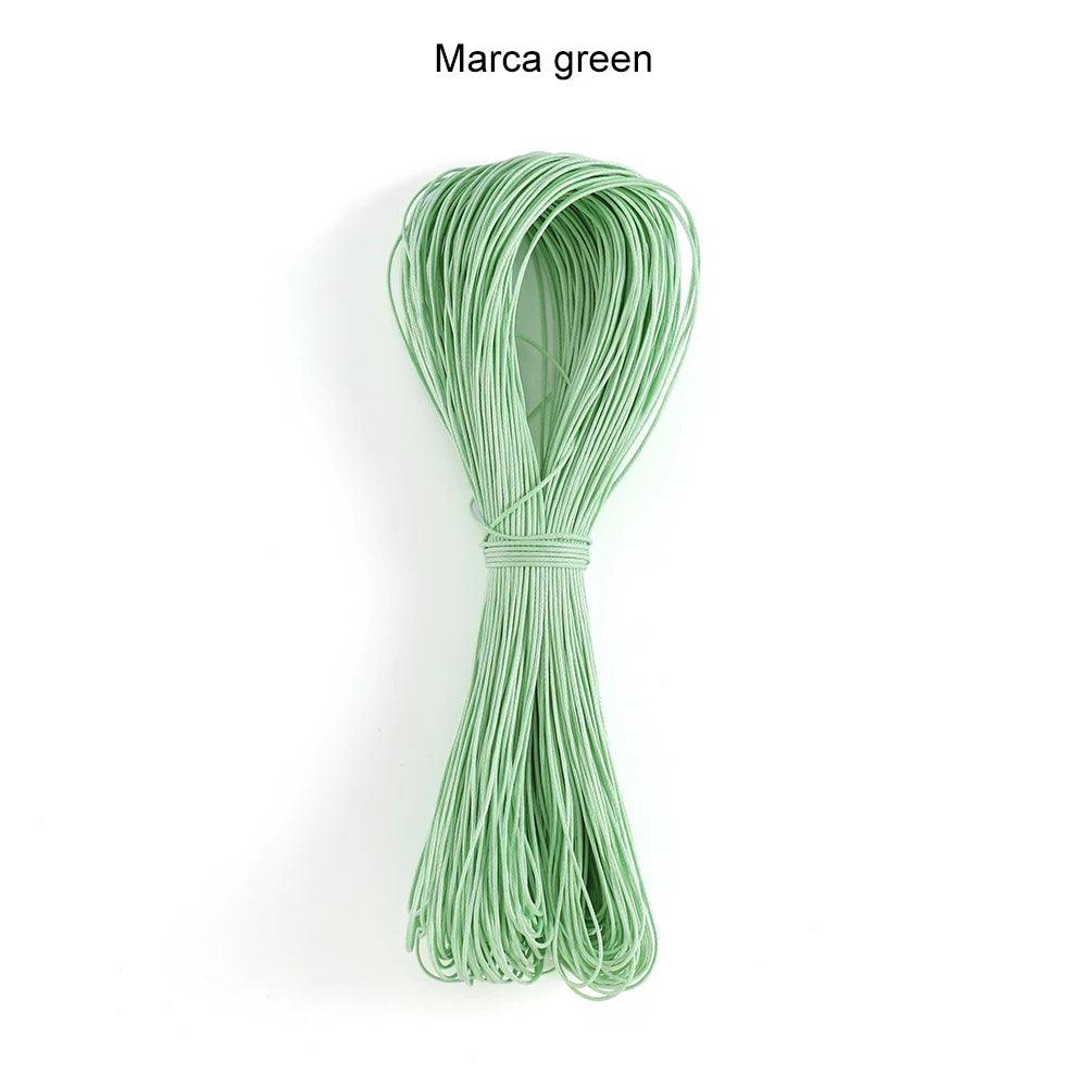 65m/Lot Waxed Cotton String Beading Cord Rope 1mm For Bracelet And Necklace Jewelry Making Weaving Supplies Accessories