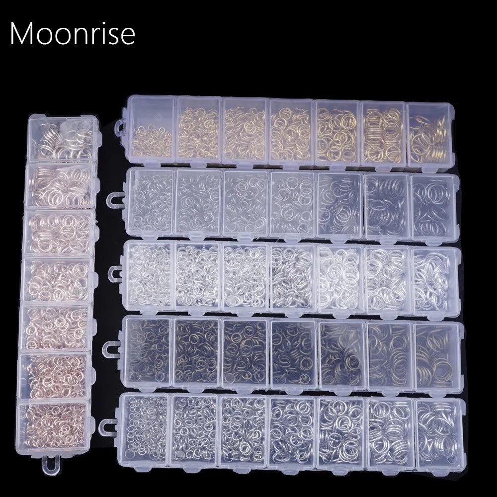 900 Pcs Alloy Open Jump Rings Mixed 3mm 4mm 5mm 6mm 7mm 8mm 10mm Split Rings For DIY Jewelry Making Findings HK060