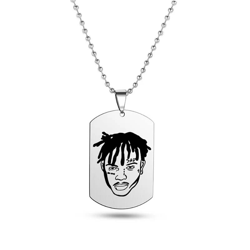 Hip Hop Rapper Juice WRLD 999 Pendant Necklace Stainless Steel Necklace For Women Man Fans Fashion Jewelry Gift