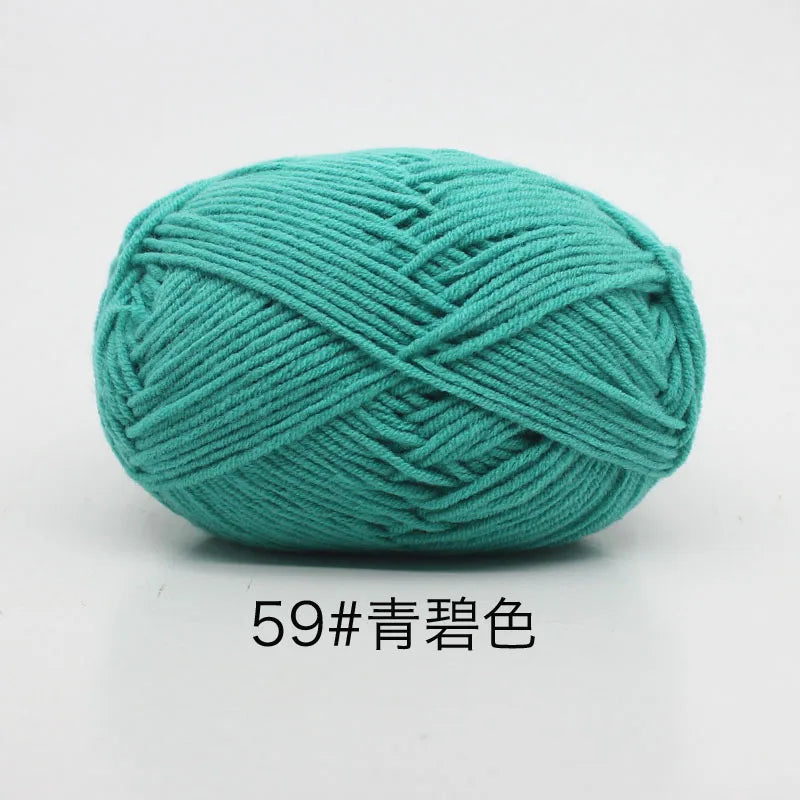 4ply Milk Cotton Knitting Yarn Set for Crochet Crafts and DIY Projects