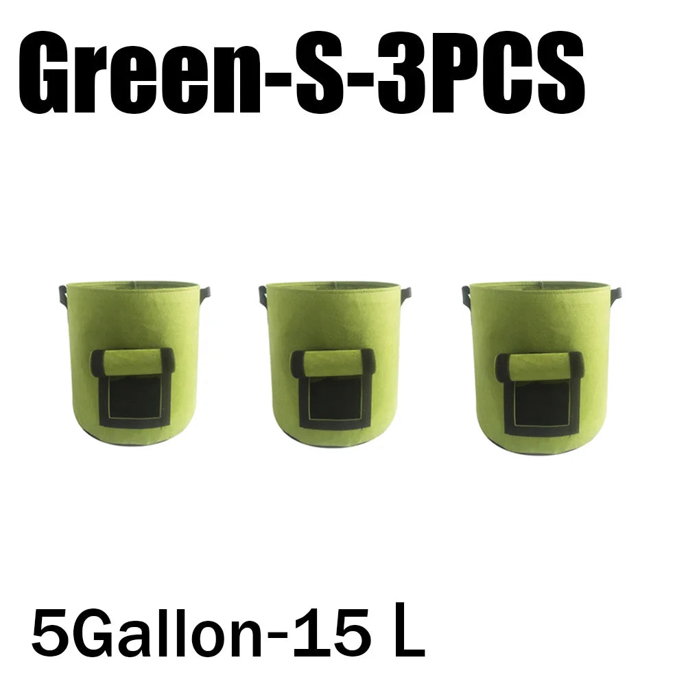 3Styles Felt plant grow bags nonwoven fabric garden potato pot greenhouse vegetable growing bags moisturizing vertical tools