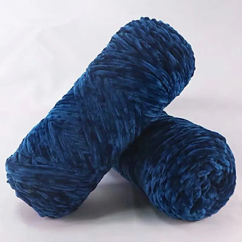 DIY Soft Chenille Yarn for Knitting and Crochet 100g 130M Polyester Velvet Amigurumi Dolphin Baby Plush