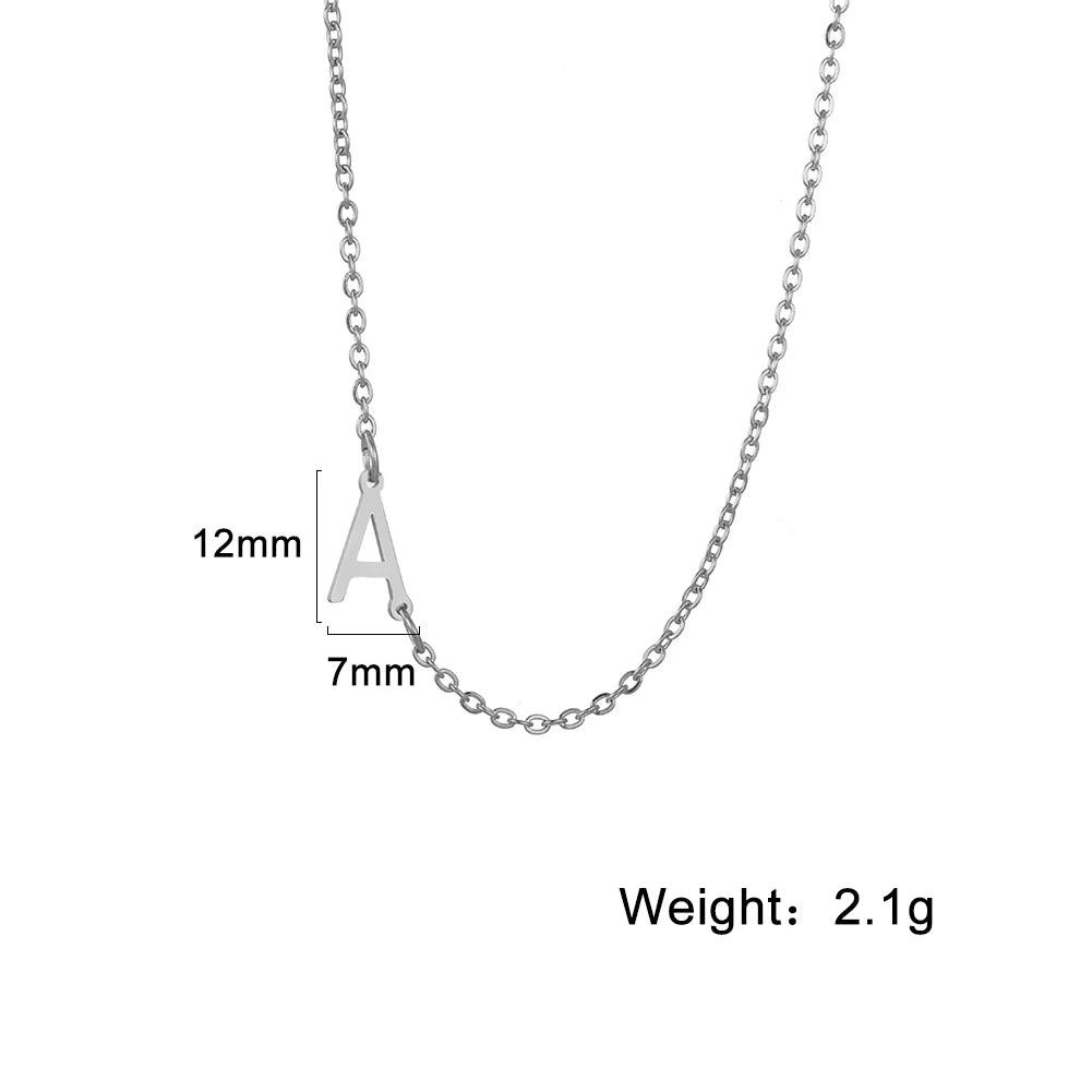 Skyrim Stainless Steel Initial Necklace for Women A-Z Alphabet Capital Letter Pendant Necklaces Choker Fashion Jewelry Gift 2025