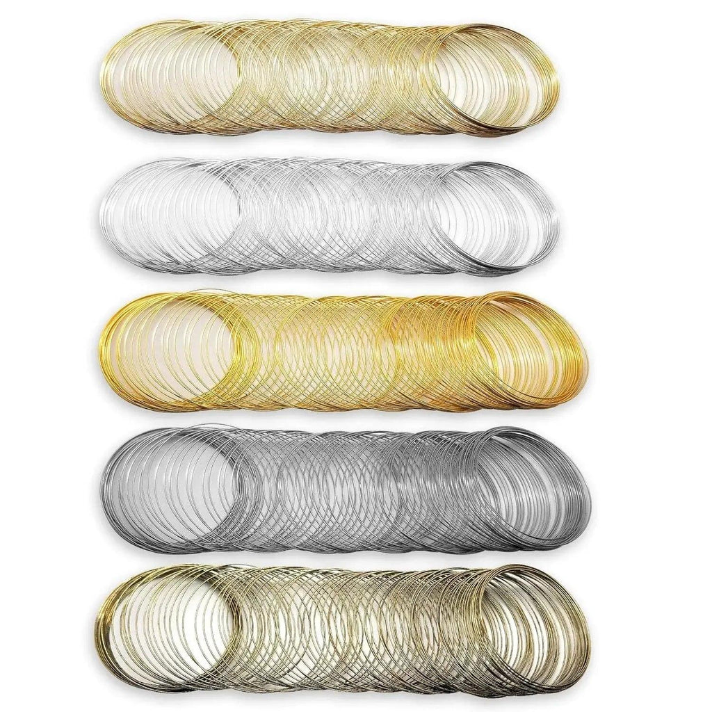 100pcs Loops Jewelry Wire Memory Beading Wire Cuff Bangle Bracelet For Jewelry Making Bracelet Necklace DIY Crafts Making