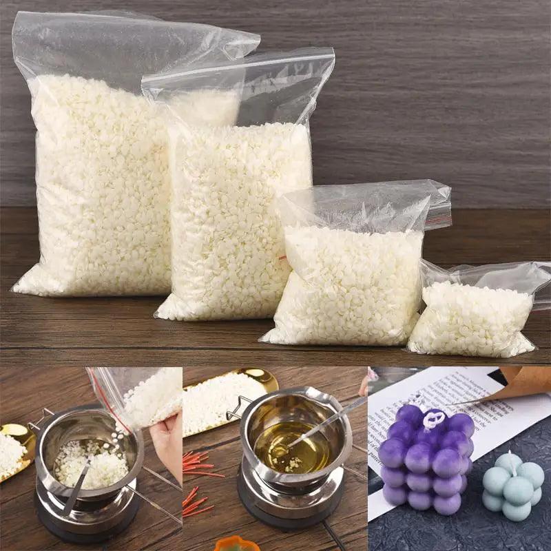 Natural Soy Wax Granular Scented Candle Raw Material 100% Additive-Free DIY Smokeless Candle Making Supplies 50/200/500/1000g - Winord