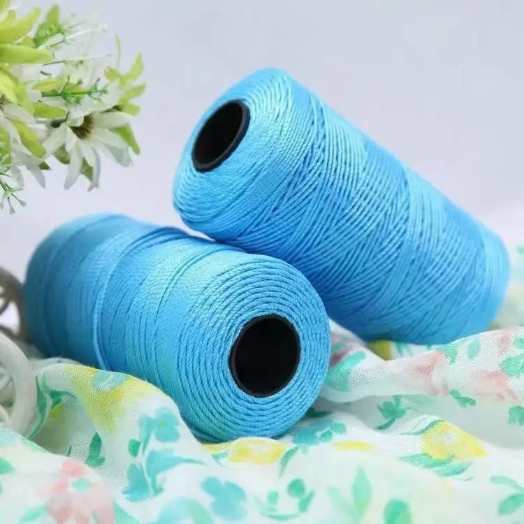 1.5mm 200m Summer Crochet Yarn Ice Silk Craft Thread for Hats Dolls Sewing Bags Crocheting