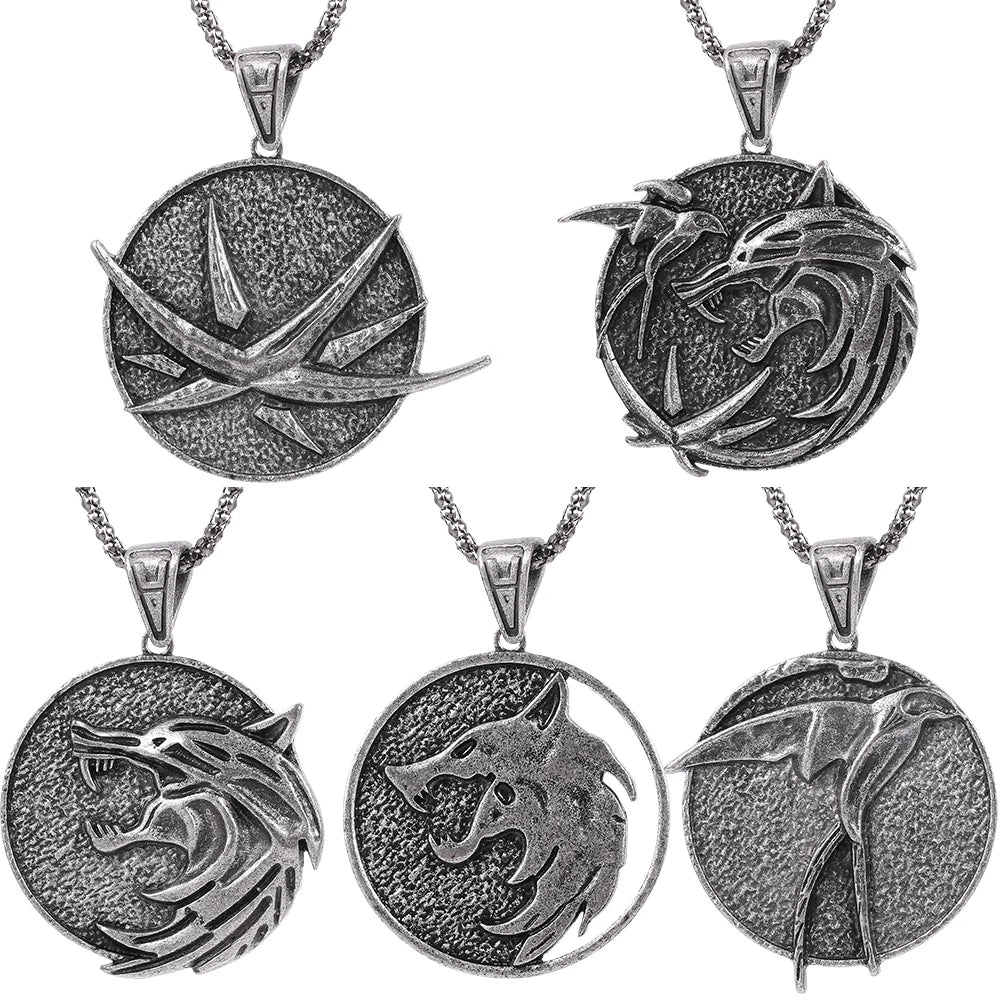 New The Wizard Swallow Pendant Necklace for Geralt with a Demon Peripheral Necklace jewelry