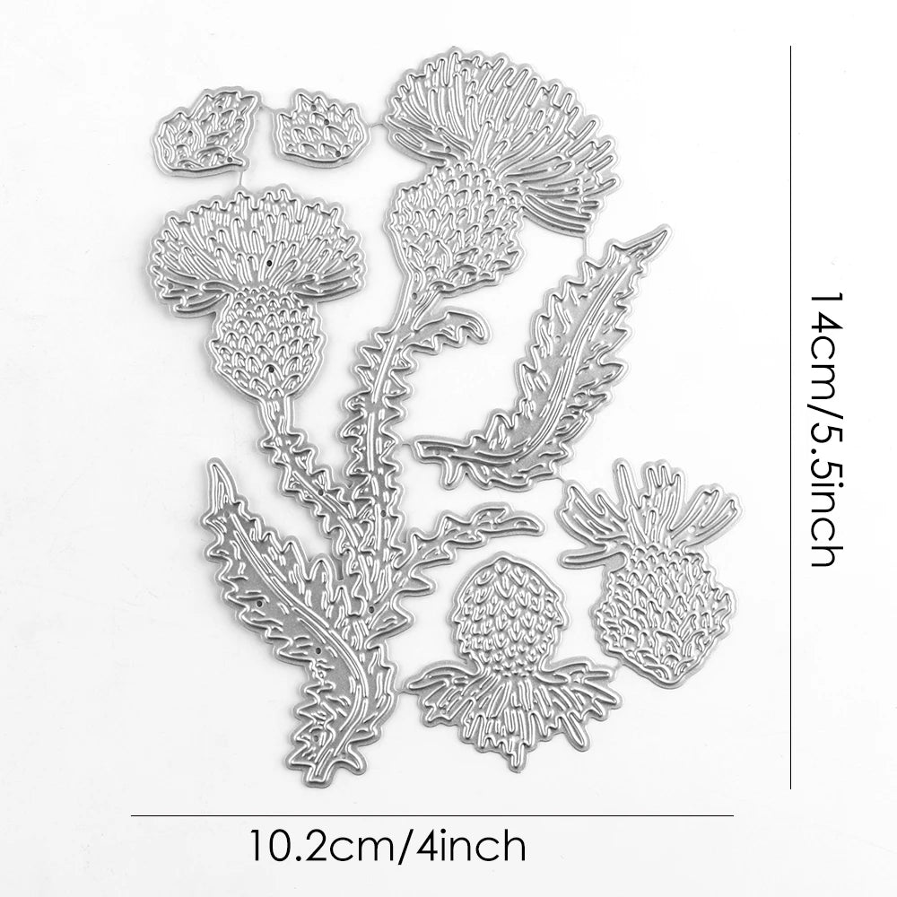 Nature's Bouquet Thistle Bouquet Ivy Flowers Metal Cutting Dies for DIY Card Making and Scrapbooking Crafts