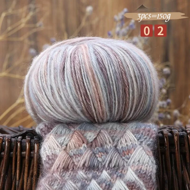 Camouflage Cotton Yarn 150g Medium Thick DIY Crochet Thread