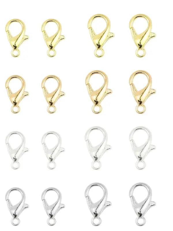 10pcs/lot 10-14mm Metal Lobster Clasps Jewelry Making Components DIY Bracelet Necklace Carabiner Findings Hooks Chain Closure