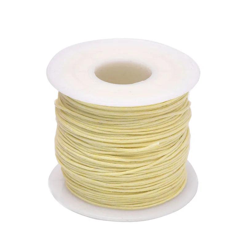 24-70m 1mm Waxed Cotton Cord For Beading Craft DIY Bracelet Necklace Braided String Thread Jewelry Findings Making HK042