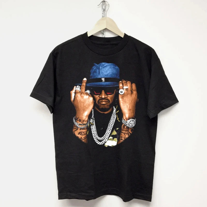 Kenye Cotton T-Shirt Unisex Hip Hop Graphic Tee Summer Round Neck Short Sleeve Big Size S-4XL