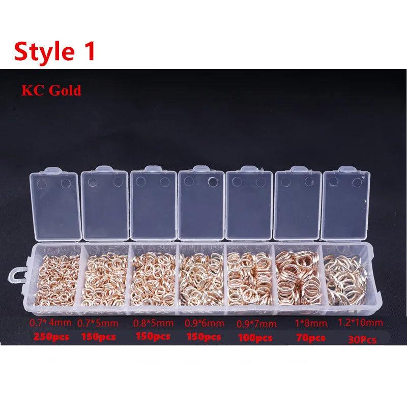 900 Pcs Alloy Open Jump Rings Mixed 3mm 4mm 5mm 6mm 7mm 8mm 10mm Split Rings For DIY Jewelry Making Findings HK060