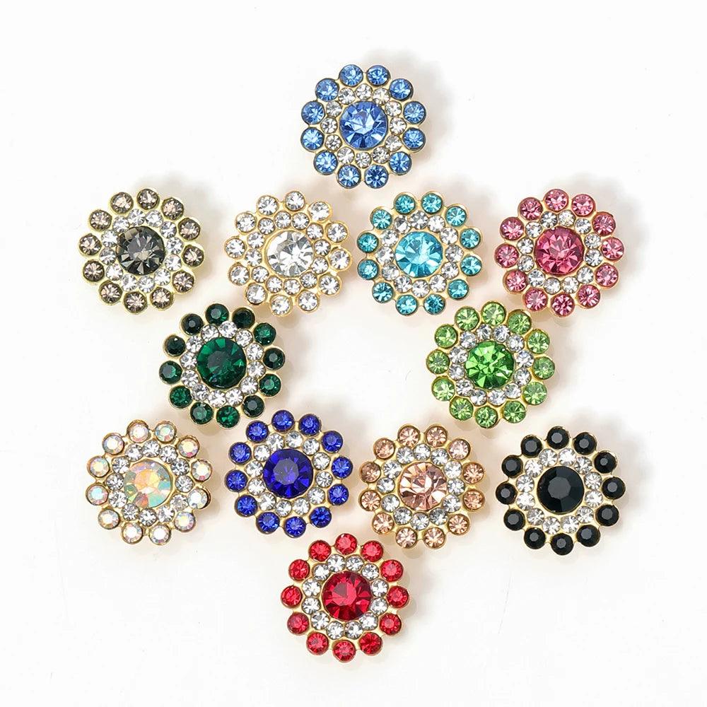 50pcs Crystal Claw Rhinestone Flatback Sewing Cabochons Bezel Beads for Jewelry Making DIY Needlework Bows