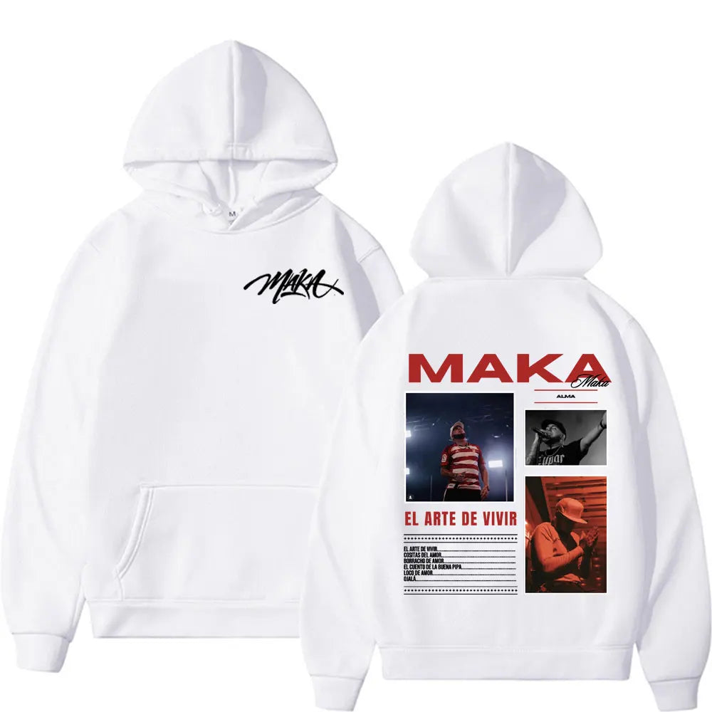Rapper Maka Aura 2025 Tour Merch Hoodies Men Women Harajuku Hip Hop Street Sweatshirt Casual Fleece Long Sleeve Pullovers Hoodie