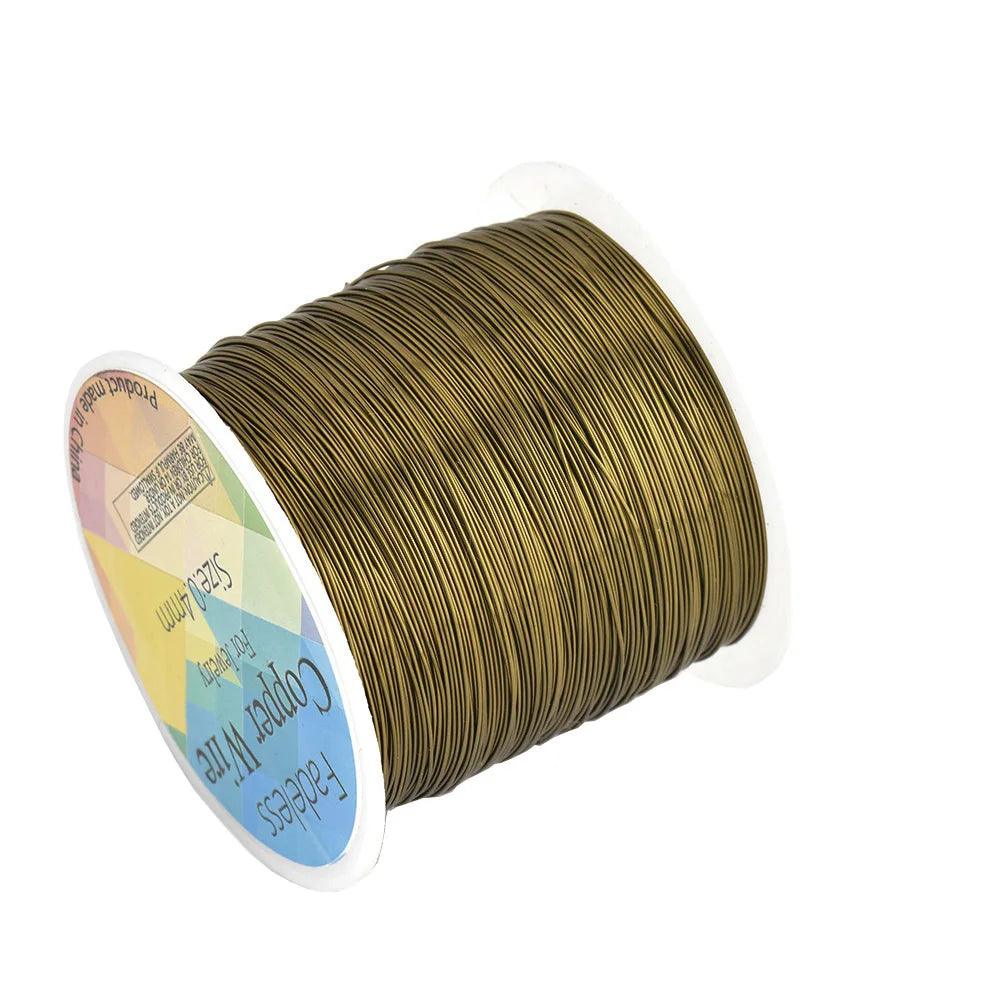 100M/roll Copper Wire 0.3/0.4/0.5mm Beading Cord DIY For Jewelry Making Accessories
