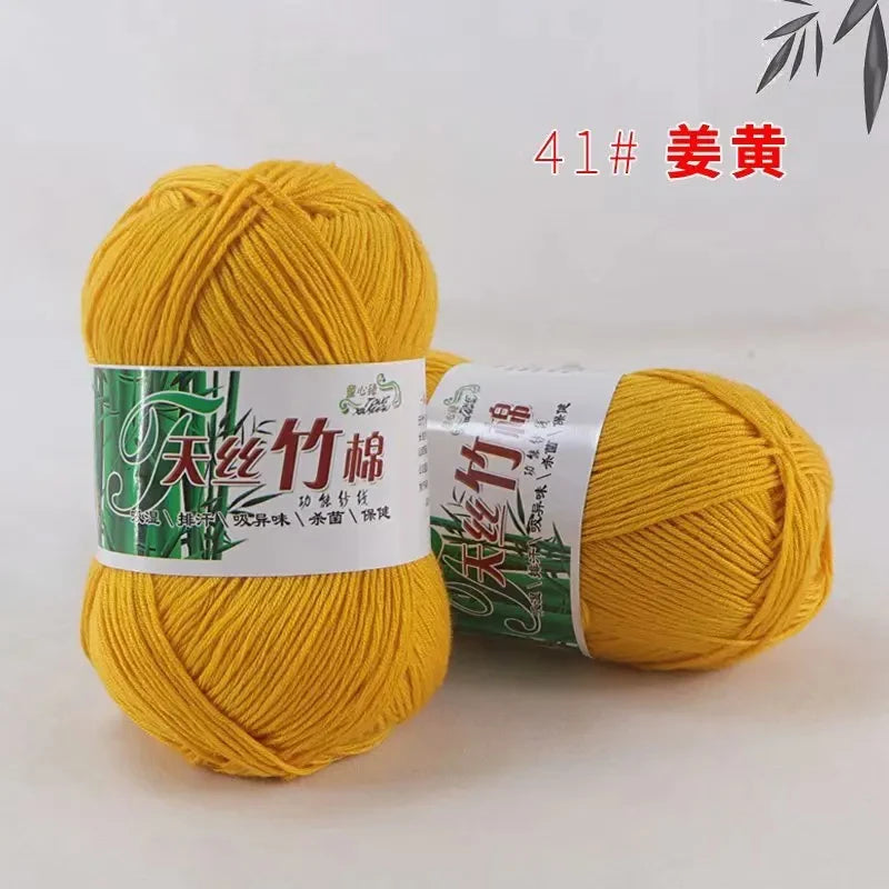 Bamboo Charcoal Cotton Yarn For Weaving 50g Ball DIY