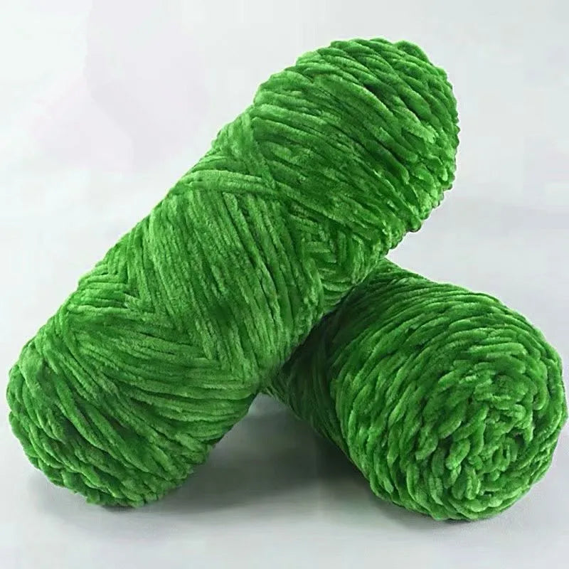 DIY Soft Chenille Yarn for Knitting and Crochet 100g 130M Polyester Velvet Amigurumi Dolphin Baby Plush