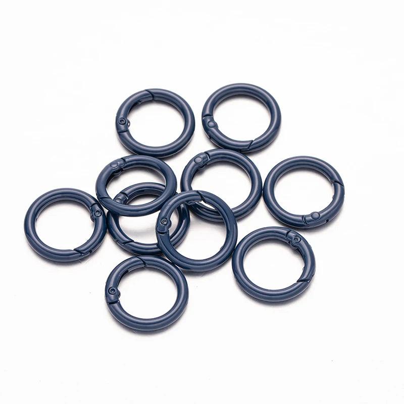 5Pcs/lot Metal O Ring Spring Clasps Openable Round Carabiner Keychain Bag Clips Hook Dog Chain Buckles Connector For DIY Jewelry