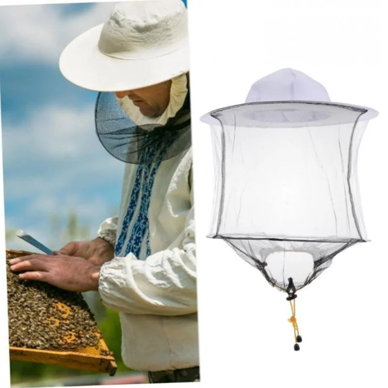 White Bee Hat White Bee Hat Beekeeping Hat Double Wire Hat Beekeeping Protective Apparatus