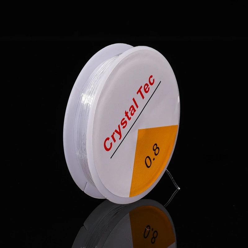 5Pcs/set 0.5-1.0mm Bead Fishing Line Bracelets, DIY Crystal Tec Elastic Rope Beads, Strong Elastic Thread Jewelry Productio